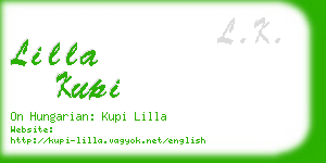 lilla kupi business card